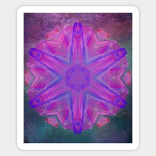 Vibrant fractal jewel kaleidoscope Sticker